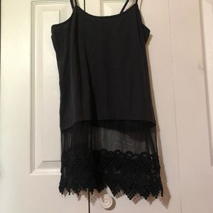 Black lace cami